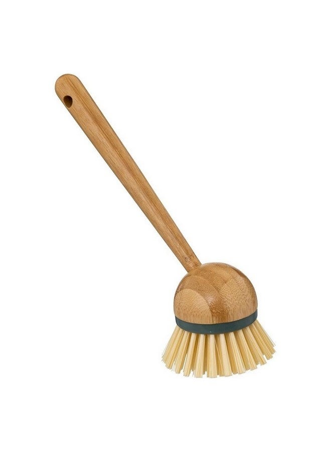 Five Simply Smart Wood & Clean Durable Bamboo Washing-Up Dish Brush Beige and Green 21 x 5.5 x 6.5 cm 141370 - Image 3
