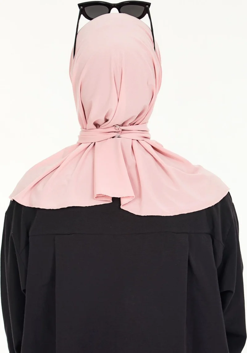 Sensu Women's Hijab Ready Made Hijab Bonnet Shawl with Snap Fasteners
