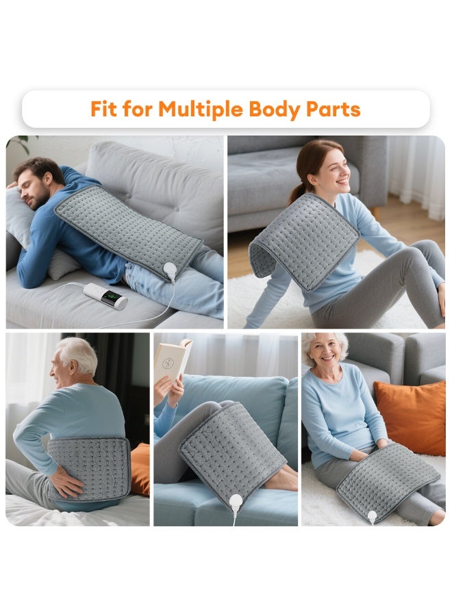 BlueFire Home Use Electric Heated Pad for Back Pain Relief & Menstrual Cramps – 9 Levels Adjustable Temperature, Abdominal & Lumbar Massage Cushion, Soothing Heat Therapy for Relaxation and Muscle Comfort - Image 5