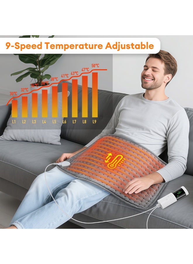 BlueFire Home Use Electric Heated Pad for Back Pain Relief & Menstrual Cramps – 9 Levels Adjustable Temperature, Abdominal & Lumbar Massage Cushion, Soothing Heat Therapy for Relaxation and Muscle Comfort - Image 2