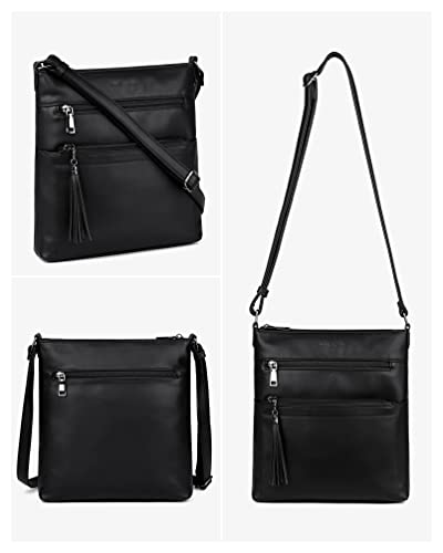 MASINTOR Crossbody Purses for Women, Multi Pocket Casual Crossbody Bag, Adjustable Strap Shoulder Bag with Tassel - Image 5