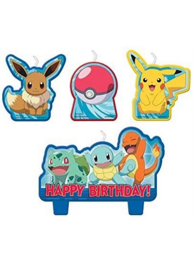 Amscan Pokemon Birthday Character Candle Set - 4 pcs, 172408 - Image 1