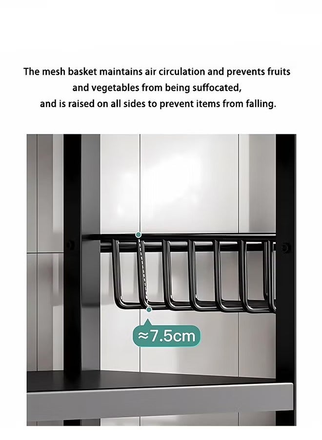 Kitchen Racks Floor-to-ceiling Multi-layer Vegetable Household Multi-function Pot Rack Microwave Oven Storage Rack Kitchen Cabinet Storage Rack - Image 2