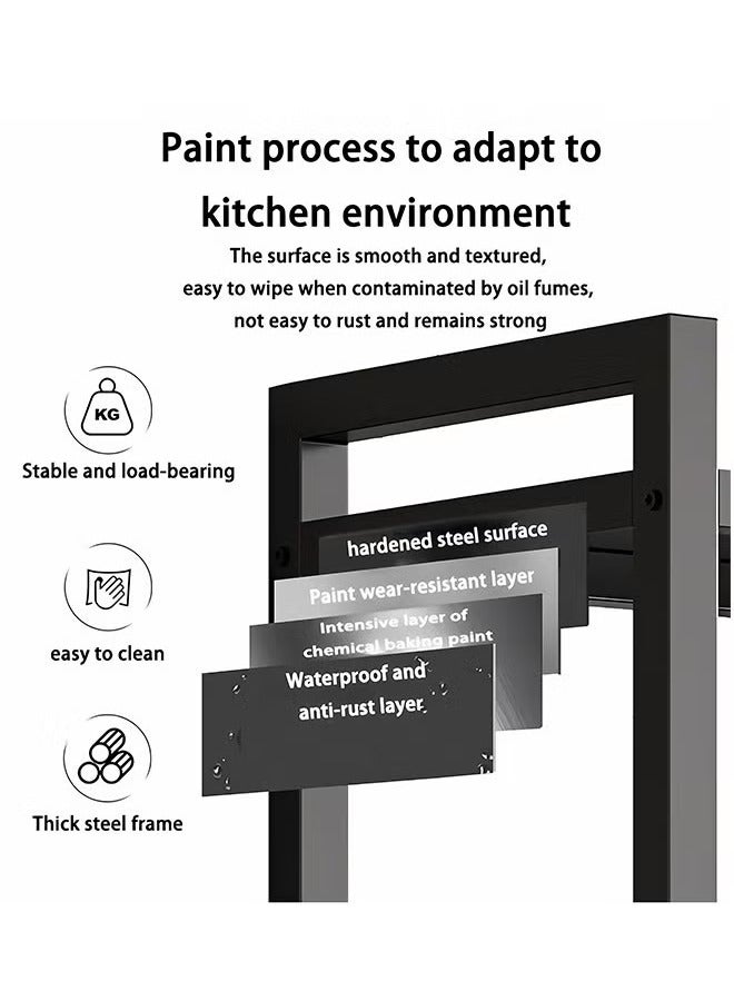 Kitchen Racks Floor-to-ceiling Multi-layer Vegetable Household Multi-function Pot Rack Microwave Oven Storage Rack Kitchen Cabinet Storage Rack - Image 3