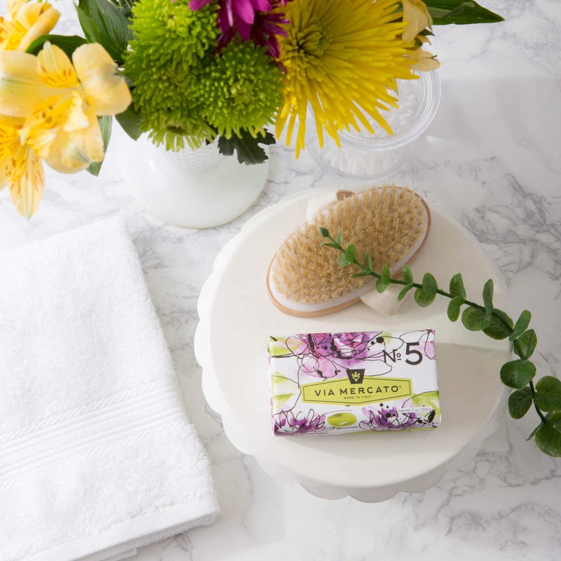Via Mercato Italian Soap Bar (200 g), No. 5 - Waterlily & Sandalwood - Image 3