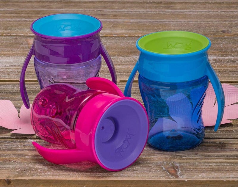 WOW GEAR Wow Cup for Baby 360 Trainer Sippy Cup, Pink, 7 oz / 207 ml - Image 4