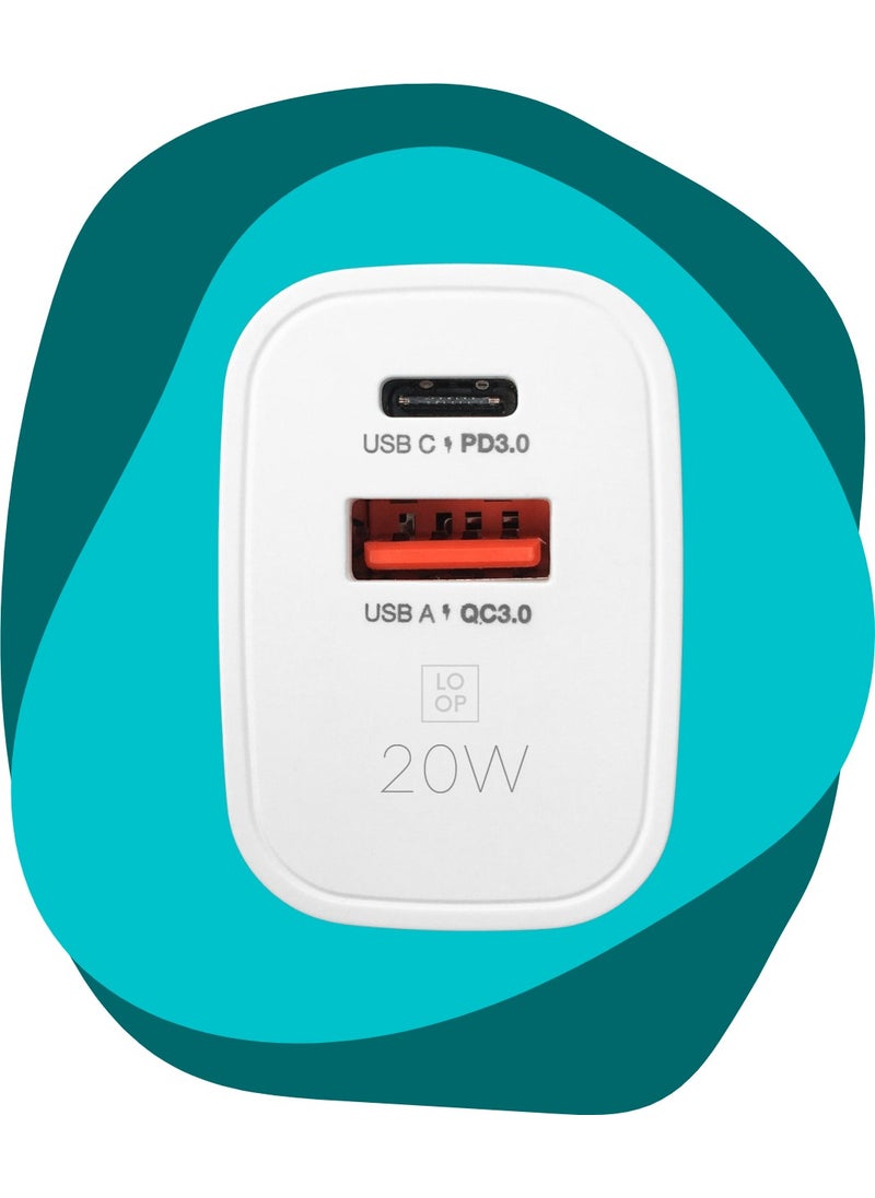 Loop - 2nd generation 20W Multi-Output Fast Charger Adapter - Image 1