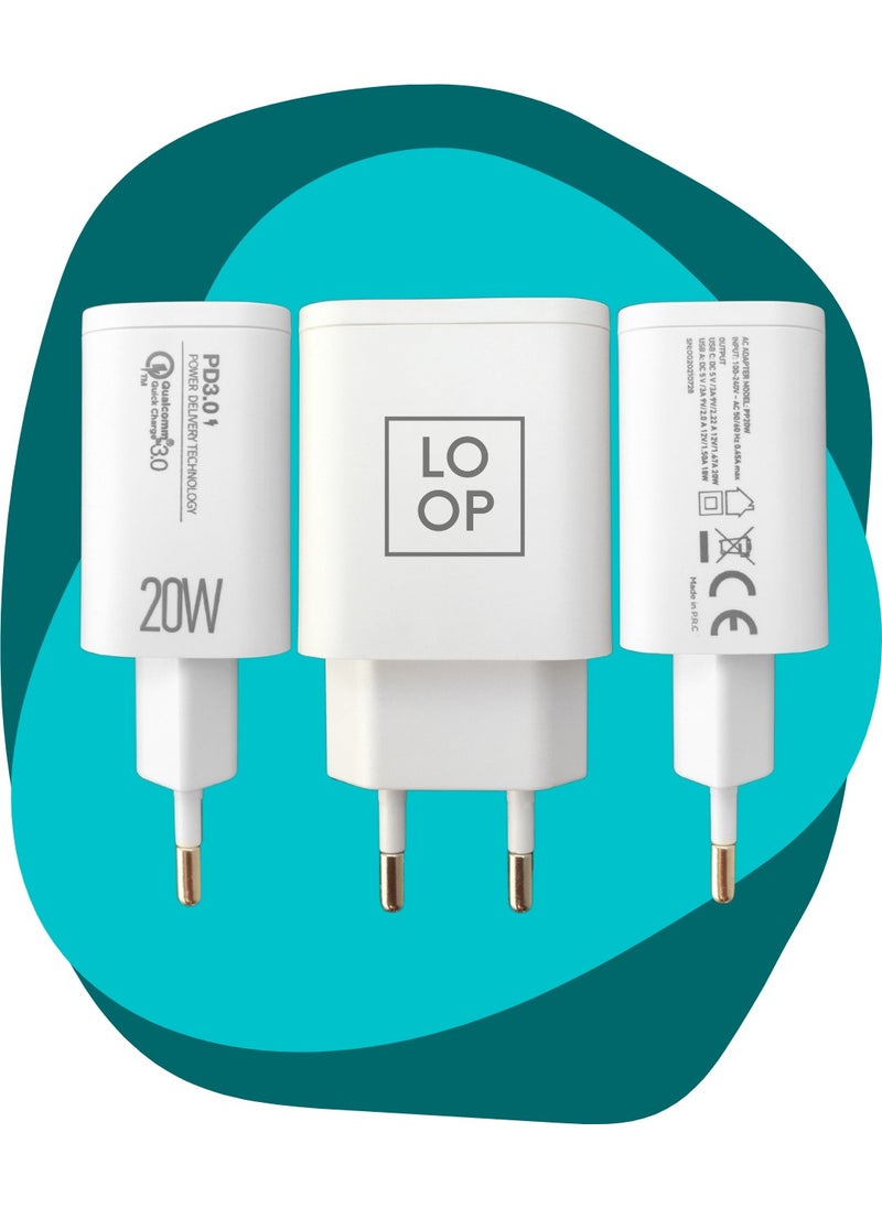Loop - 2nd generation 20W Multi-Output Fast Charger Adapter - Image 1