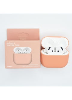 Suitable For Apple Airpods 4 Wireless Bluetooth Headset Silicone Protective Case Anti-fall Storage Bag Liquid Split-Color:Papaya Color-Applicable Models:Airpods 4