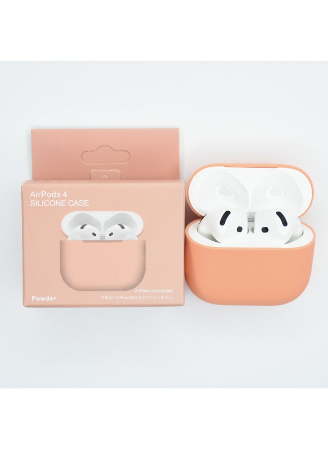Generic - Suitable For Apple Airpods 4 Wireless Bluetooth Headset Silicone Protective Case Anti-fall Storage Bag Liquid Split-Color:Papaya Color-Applicable Models:Airpods 4 - Image 1