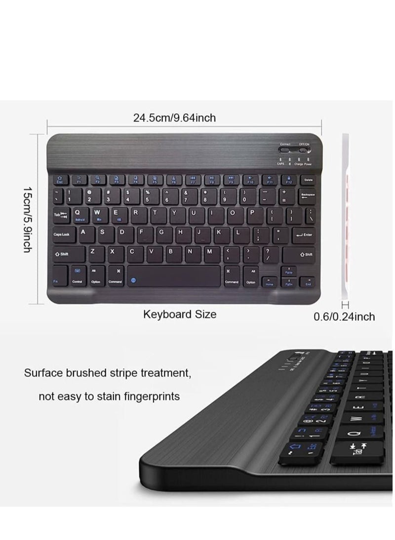 ELTRAZONE Rechargeable Bluetooth Keyboard and Mouse Combo Ultra-Slim Portable Compact Wireless Mouse Keyboard Set for Android Windows Tablet Cell Phone iPhone iPad Pro Air Mini, iPad OS/iOS 13 and above (Black) - Image 5