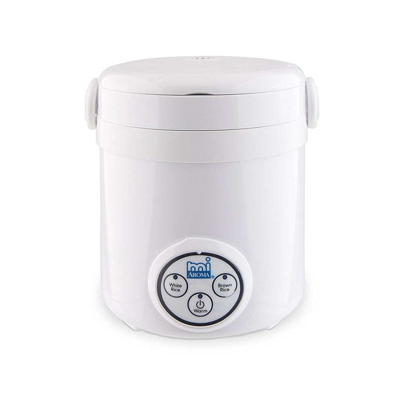 Aroma Housewares (MRC-903D) Mi 3-Cup (Cooked) (1.5-Cup UNCOOKED) Digital Cool Touch Mini Rice Cooker,White - Image 1