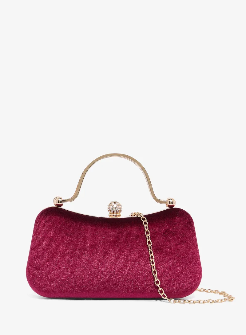 Khizana Shimmer Bag With Gold Accent And Top Handle
