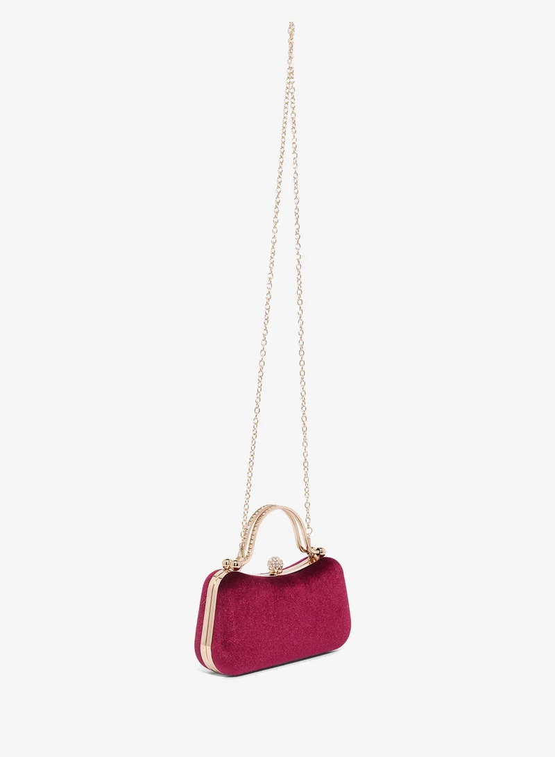 Khizana Red Shimmer Bag With Gold Accent And Top Handle for Women | Best Price UAE