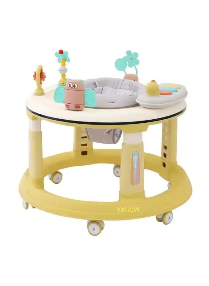 Circular baby walker with interactive toys comfortable and safe design - Image 1