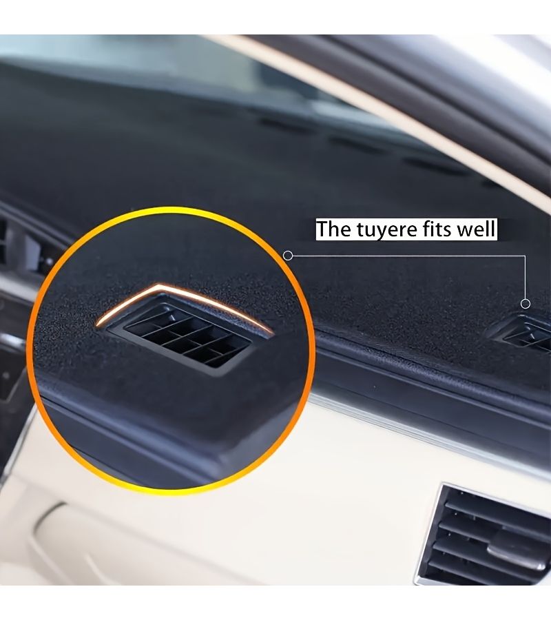 Dashboard Mat And Sun Shade Protector For Toyota Corolla 2007 2013 Red Edge Right Hand Drive - Image 3