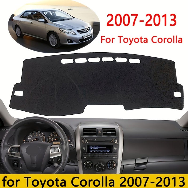 Dashboard Mat And Sun Shade Protector For Toyota Corolla 2007 2013 Red Edge Right Hand Drive - Image 1