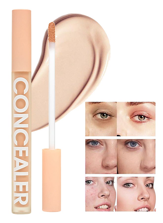 اكس اي اكس اي خافي العيوب السائل كامل الغطاء ، مقاوم للماء ناعم غير لامع لا تشوبه شائبة كريم كونسيلر مصحح الأساس لبقع الهالات السوداء للعين قاعدة مكياج خافي العيوب للوجه (لون طبيعي) - Image 1