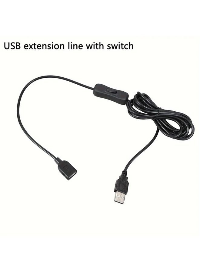 10 قدم كابل USB C للتمديد، ذكر بزاوية قائمة إلى أنثى، موصل طاقة مع تحكم تشغيل/إيقاف - Image 1