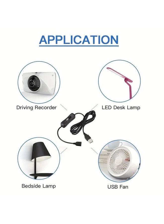 10 قدم كابل USB C للتمديد، ذكر بزاوية قائمة إلى أنثى، موصل طاقة مع تحكم تشغيل/إيقاف - Image 5