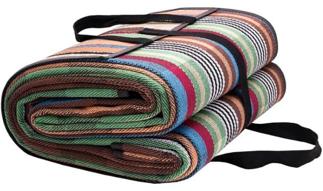 GO2CAMPS Alsaqer Foldable Camping Mat (3x3 Mtr) Outdoor Picnic Rug Water Proof | Travel Mat | Sadu Mat | Majlis Mat | Outdoor Camping Mat | Camping Carpet | Beach Mat | Sadu Carpet | Picnic Mat Multicolour - Image 1