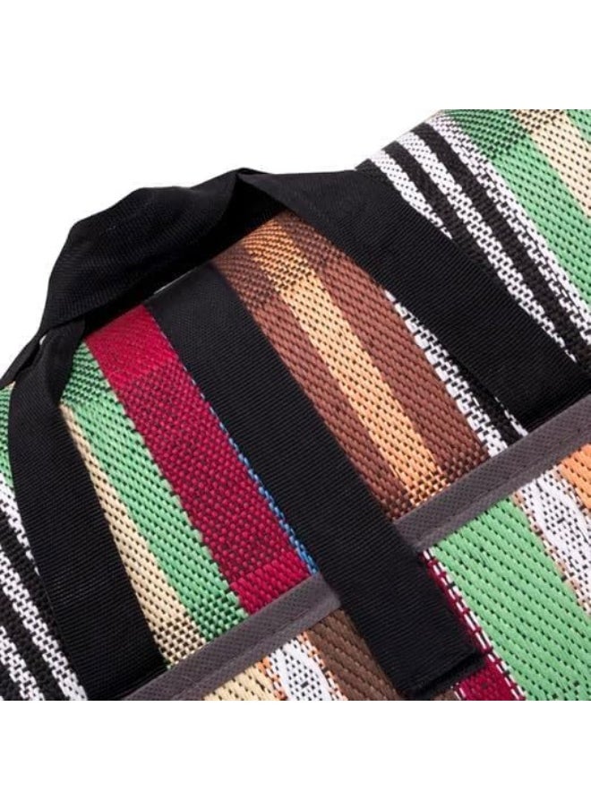 GO2CAMPS Alsaqer Foldable Camping Mat (3x3 Mtr) Outdoor Picnic Rug Water Proof | Travel Mat | Sadu Mat | Majlis Mat | Outdoor Camping Mat | Camping Carpet | Beach Mat | Sadu Carpet | Picnic Mat Multicolour  - Image 4