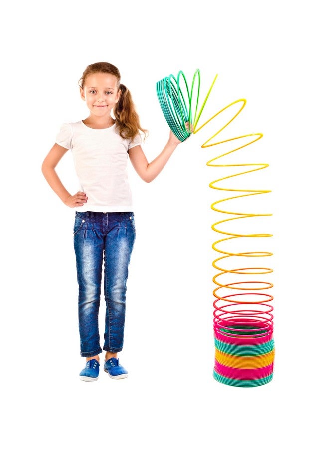 Srenta Giant Slinkie Coil Spring Toys For Kids - 6’’ Jumbo Rainbow Slinkie for Gift, Big Novelty Toy, Huge Springs Toys Large Birthday Party Favor, Fun Giant Plastic Slinke Toy for Kids Boys & Girls - Srenta - Image 1