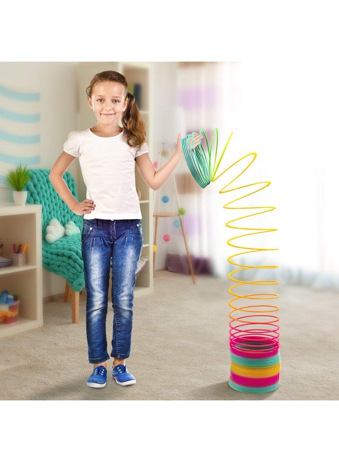 Srenta Giant Slinkie Coil Spring Toys For Kids - 6’’ Jumbo Rainbow Slinkie for Gift, Big Novelty Toy, Huge Springs Toys Large Birthday Party Favor, Fun Giant Plastic Slinke Toy for Kids Boys & Girls - Srenta - Image 4