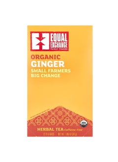 Equal Exchange Equal Exchange, Organic Ginger, Herbal Tea, Caffeine Free, 20 Tea Bags, 1.05 oz (30 g)  - Image 1