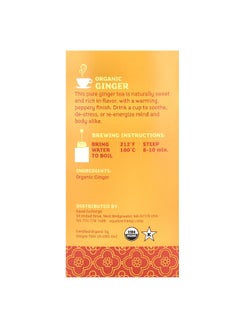 Equal Exchange Equal Exchange, Organic Ginger, Herbal Tea, Caffeine Free, 20 Tea Bags, 1.05 oz (30 g)  - Image 2