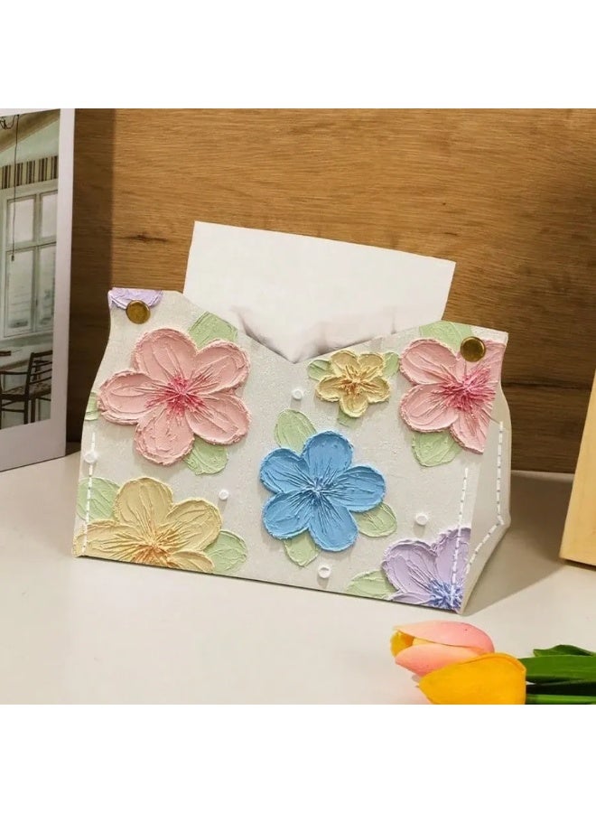 3D Floral Tissue Box – Elegant Design Suitable for Home, Office, Cafes, or Car Use to Add a Soft Decorative Touch - Image 4