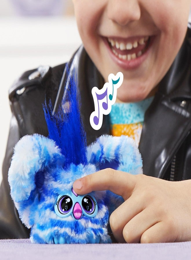 Furby Furblets Ooh-Koo Mini Friend, Rock Music, Speaks Only Furbish, Electronic Plush Toys for Girls & Boys, Interactive Pets, Blue & White, Back to School Gifts, Ages 6+ - Image 5