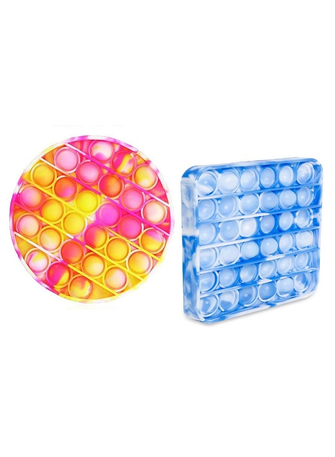 فنبلاست لعبة Pop It من FunBlast، لعبة Pop It للأطفال، لعبة Pop It، ألعاب Pop It للأطفال، لعبة Pop It Fidget، لعبة Pop It كبيرة ومربعة ودائرية، لعبة Pop It للبنات، لعبة Pop It للأولاد، ألعاب تخفيف التوتر (عبوة من قطعتين) - Image 1