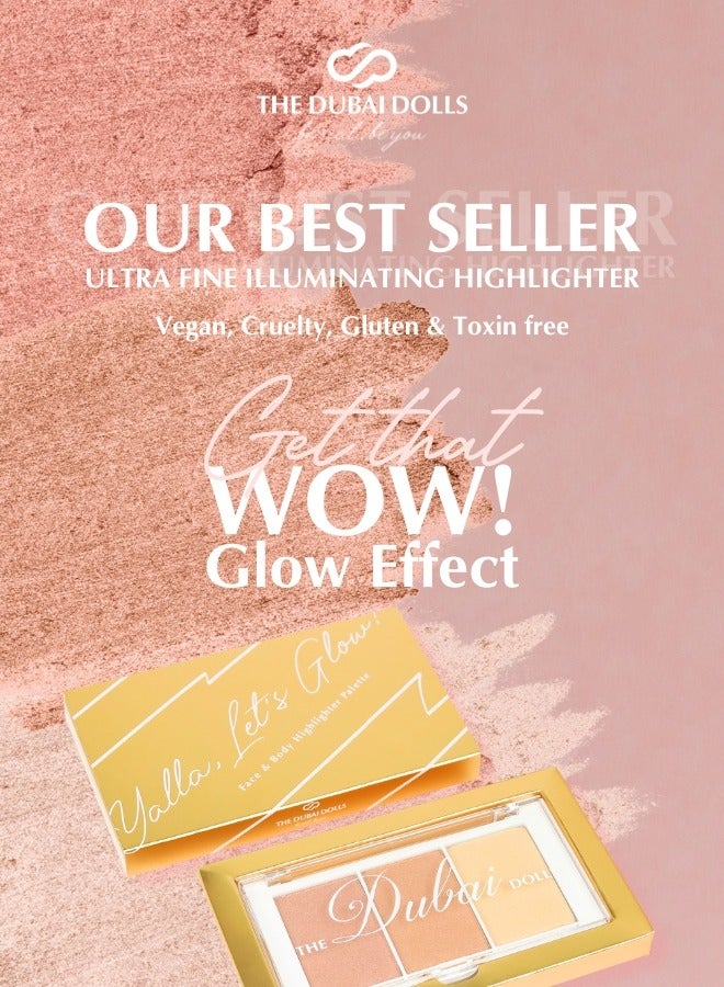 دبي دولز هايلايتر يلا الترا فاين للتوهج اللامع مع أصباغ حريرية لإطلالة شيمر تدوم طويلاً | مناسب لجميع درجات البشرة - Image 3