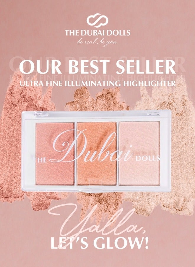 دبي دولز هايلايتر يلا الترا فاين للتوهج اللامع مع أصباغ حريرية لإطلالة شيمر تدوم طويلاً | مناسب لجميع درجات البشرة - Image 4