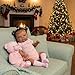 Zero Pam Black Reborn Baby Dolls Girls 20 Inch Realistic Baby Doll African American Reborn Babies Realistic Newborn Doll with Brown Skin Lifelike Dolls for Girl Boy Toys - Image 2