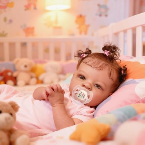 Zero Pam Black Reborn Baby Dolls Girls 20 Inch Realistic Baby Doll African American Reborn Babies Realistic Newborn Doll with Brown Skin Lifelike Dolls for Girl Boy Toys - Image 5