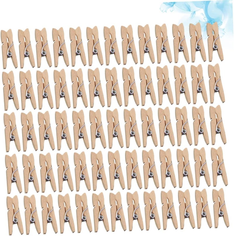 Mini Wooden Photo Clips 4.5x1.2CM Burlywood Wooden Photo Clamps for Cards and Memos Adorable 100-Piece Set for Home Decor and Crafts - Image 5