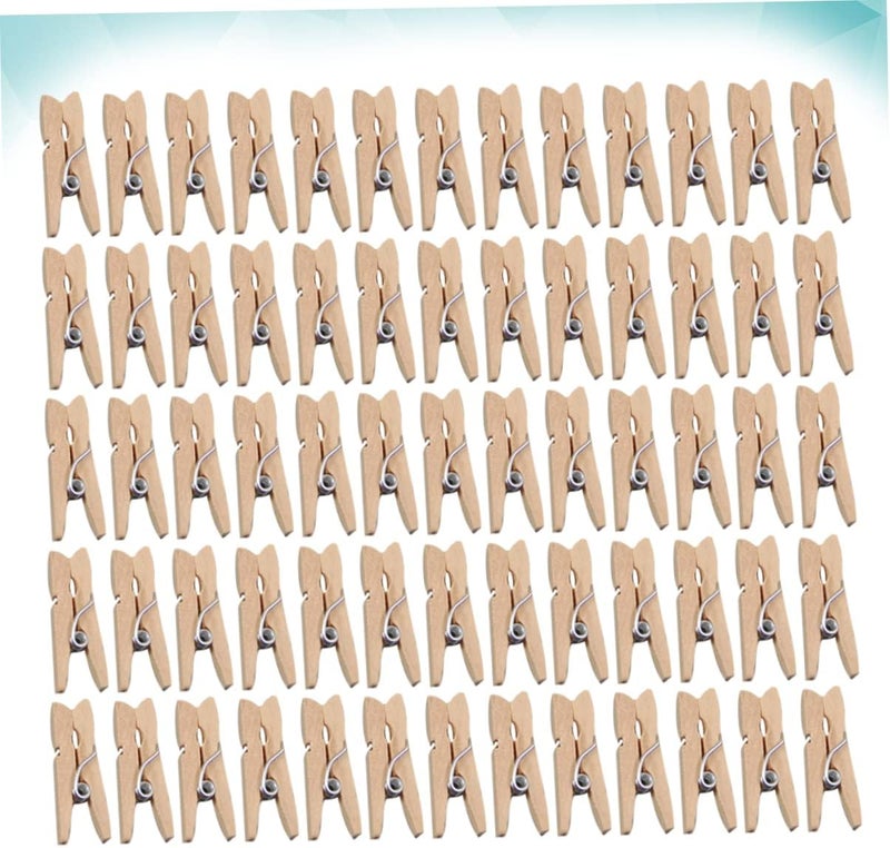Mini Wooden Photo Clips 4.5x1.2CM Burlywood Wooden Photo Clamps for Cards and Memos Adorable 100-Piece Set for Home Decor and Crafts - Image 4