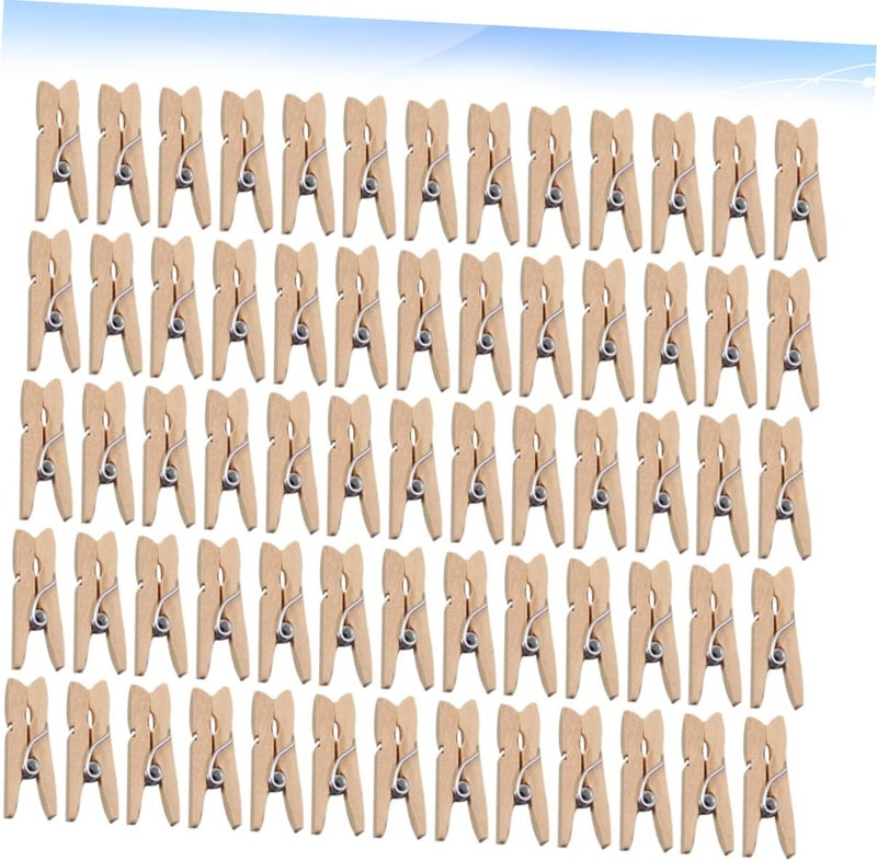 Mini Wooden Photo Clips 4.5x1.2CM Burlywood Wooden Photo Clamps for Cards and Memos Adorable 100-Piece Set for Home Decor and Crafts - Image 2