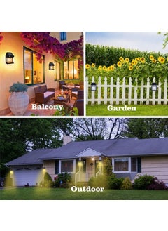 KIYARA MART KIYARA MART Solar Wall Lights Outdoor Wireless Dusk to Dawn Porch Light Fixture Solar Wall Lantern with 3 Modes and Motion Sensor Waterproof Exterior Lighting with Clear Panel Pack of 1  - Image 4