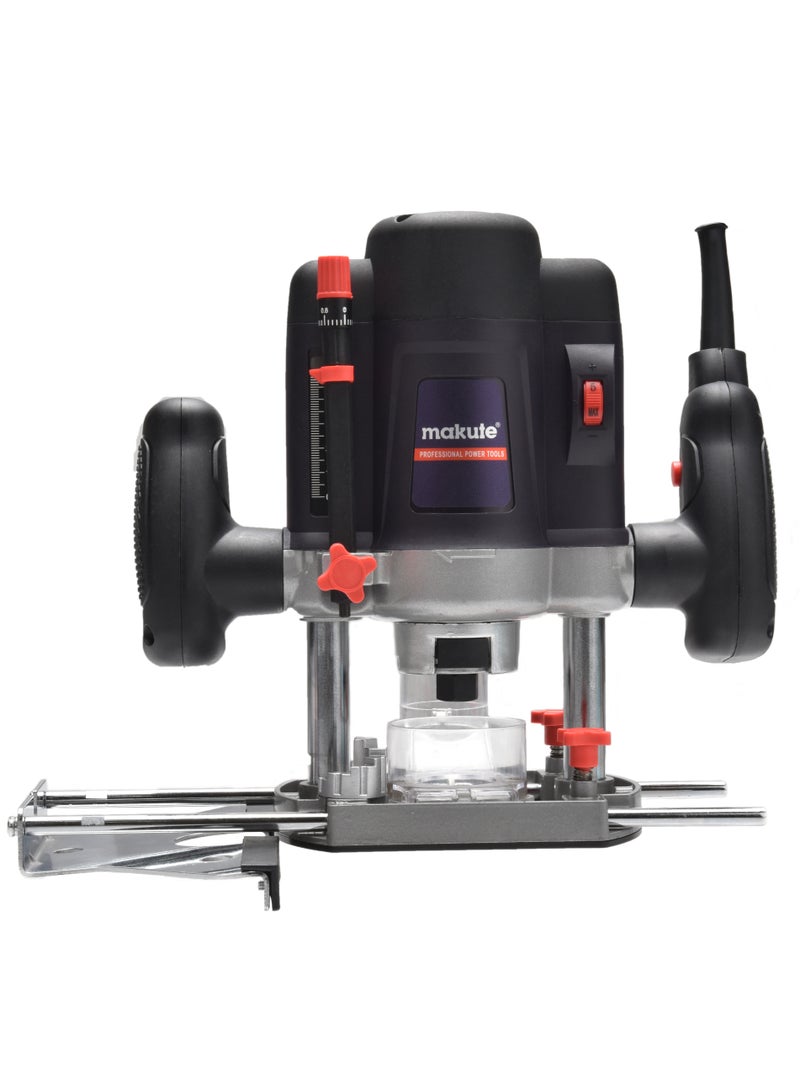 Makute Woodworking Router with Variable Speed, 8mm Chuck, Forward/Reverse Operation, and Adjustable Handle, 1200W- ER003 - Image 1