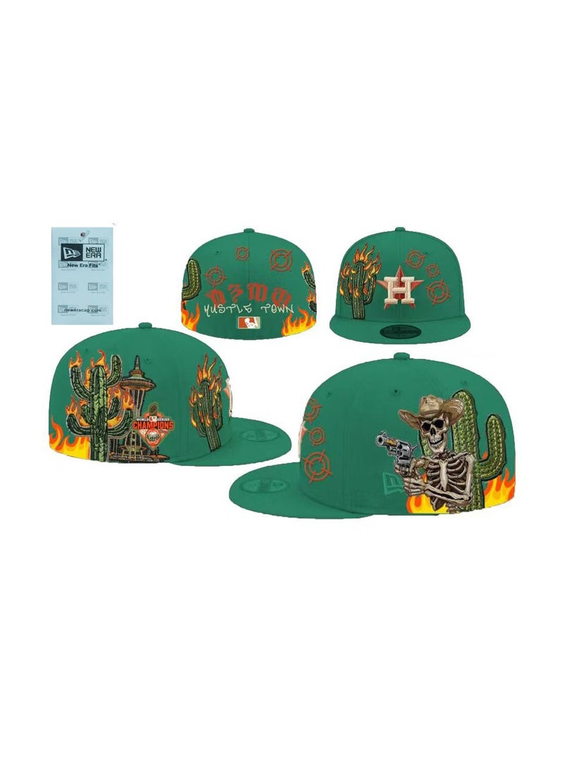 New Era Houston Astros Special Edition Green Snapback Hat with Western - Themed Embroidery 57.7cm