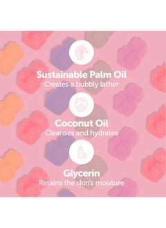Nectar Bath Treats Kids Soap, Mini Soaps, Bubble Soap, Bear Shape Mini Soaps For Kids, Handmade In The Us Kids Soaps, Fun Bath Time For Children, Boys & Girls, For All Skin Types (Bear Shape)  - Image 3
