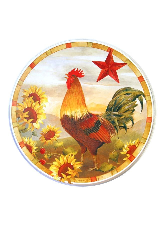 Reston Lloyd, Burner Covers For Electric Stovetop, Decorative Lightweight Tin Covers, Set of 4 (2-8 inch & 2-10 inch), Conceals Messy Drip Pans, Rooster - Image 2
