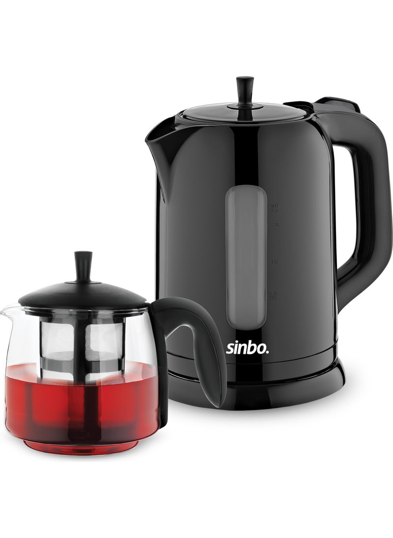 Sinbo طقم شاي كهربائي STM-5840 مع إبريق شاي زجاجي  - Image 1