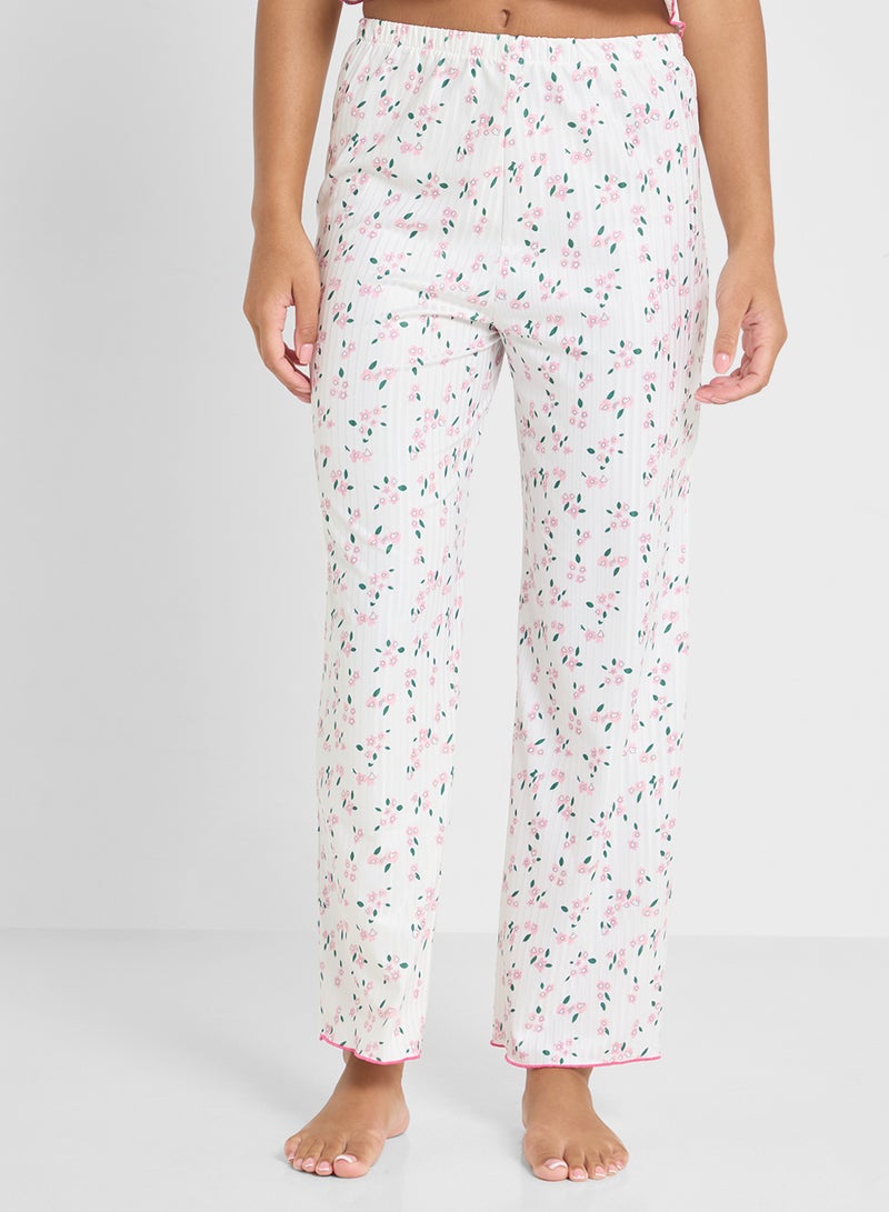 Ginger Floral Print T-Shirt & Pyjama Set  - Image 4