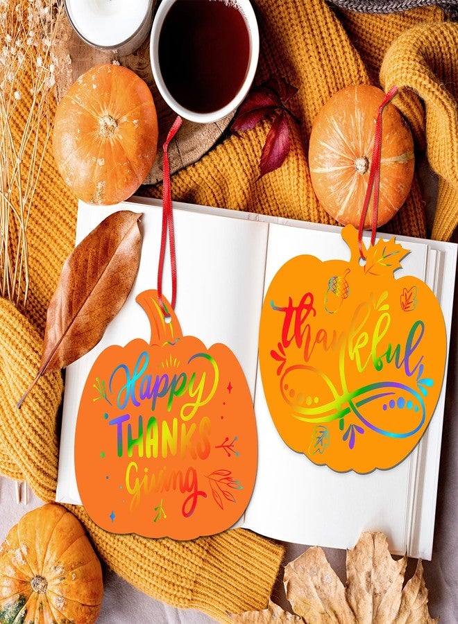 Eternity sky 64 Sets Fall Thanksgiving Crafts Colorful Scratch Art Kit - Image 5