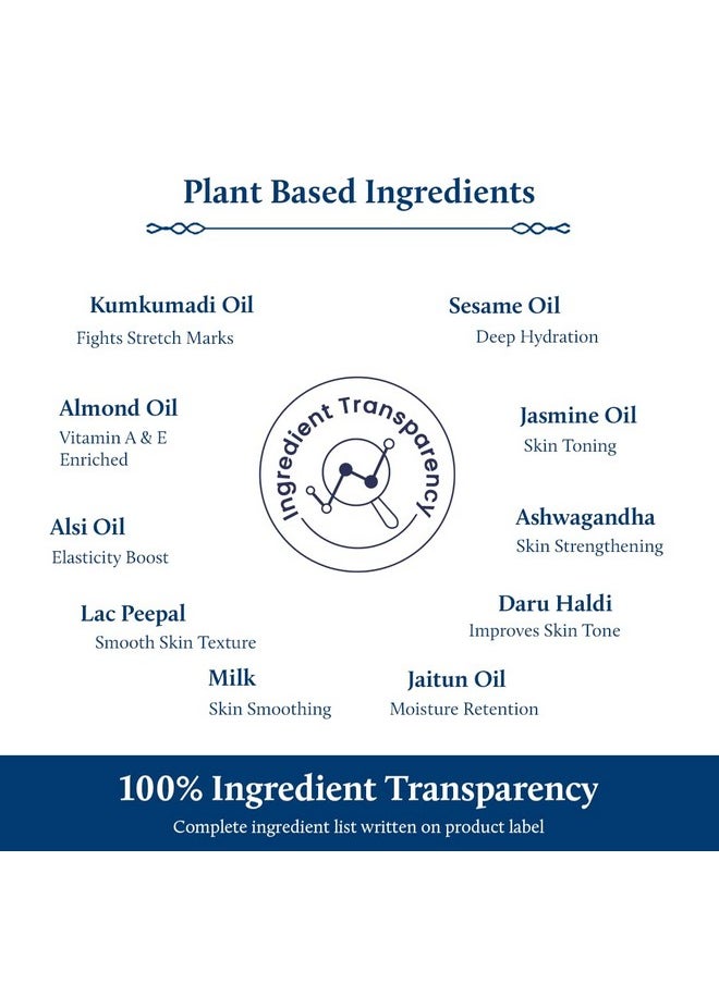 Blue Nectar Saffron & Almond Oil For Skin | Natural Stretch Mark Body Oil For Glowing Skin | Natural Skincare Oil For Pregnant Women & New Mothers (12 Herbs, 100Ml)  - Image 4