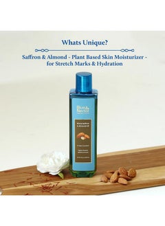 Blue Nectar Saffron & Almond Oil For Skin | Natural Stretch Mark Body Oil For Glowing Skin | Natural Skincare Oil For Pregnant Women & New Mothers (12 Herbs, 100Ml)  - Image 2
